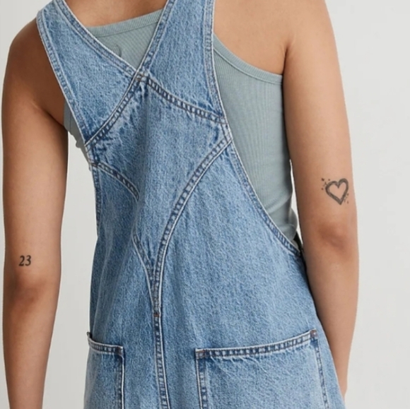 Madewell denim oversized carpenter overalls - sz XS - Picture 2 of 5